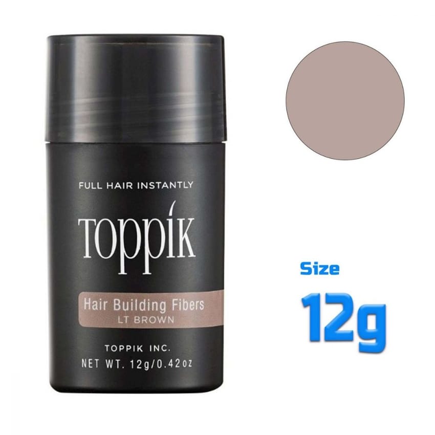 ألياف توبك بني فاتح 12 جرام لبناء الشعر الطبيعي | hair-fiber | hair-styling | toppik | toppik-12