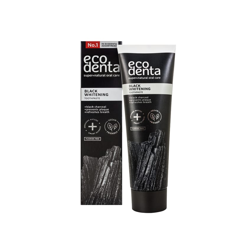 معجون أسنان مبيض أسود من ايكودينتا ، 100 مل | oral-care | toothpaste | ecodenta
