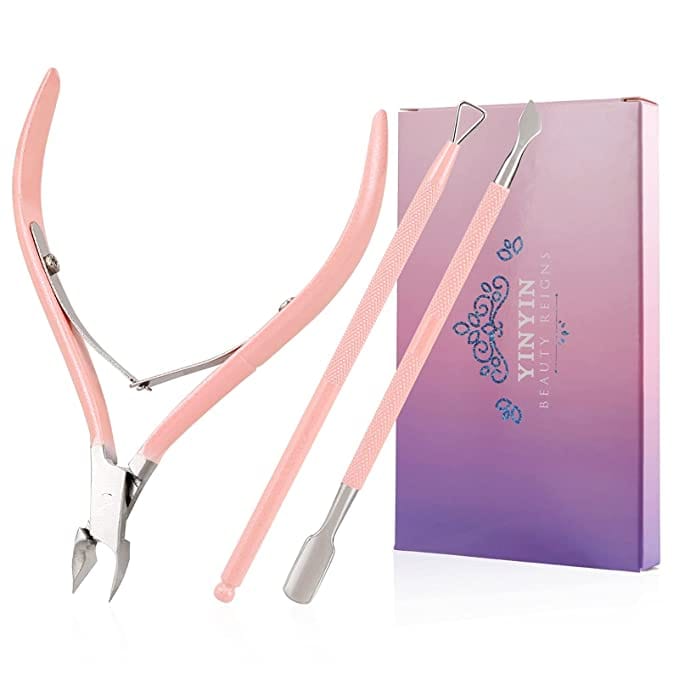 YINYIN Cuticle Trimmer with Cuticle Pusher and Cutter 3 pieces