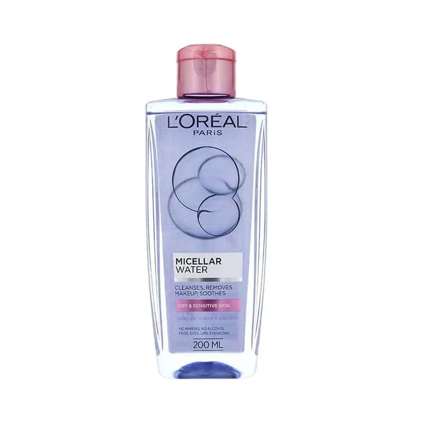 ميسلار واتر للبشرة الجافة لوريال 200مل | makeup-remover | micellar-water | makeup | loreal | skin-care | d5%