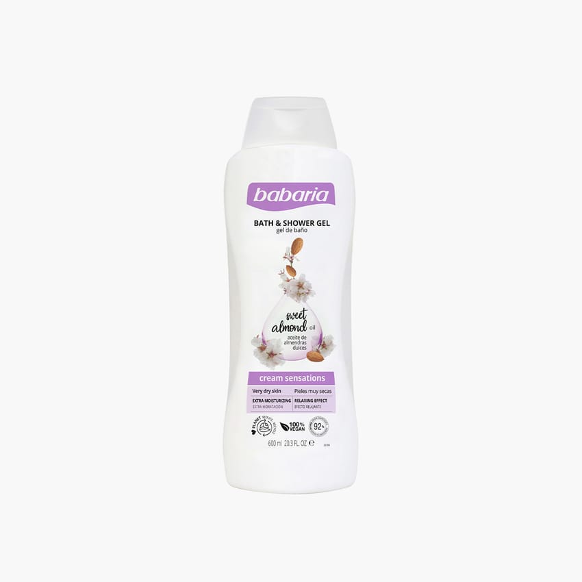 Babaria Sweet Almond Shower Gel 600ml | bath | shower-gel | babaria