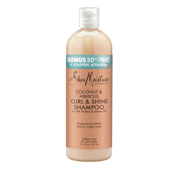 Shea Moisture Coconut and Hibiscus Curl & Shine Shampoo Bonus 586ml