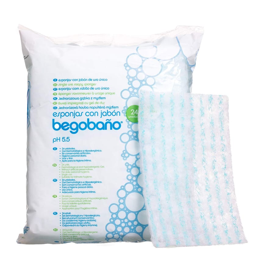 BEGOBANO SPONGES WITH SOAP 24 UNITS Towel No Water