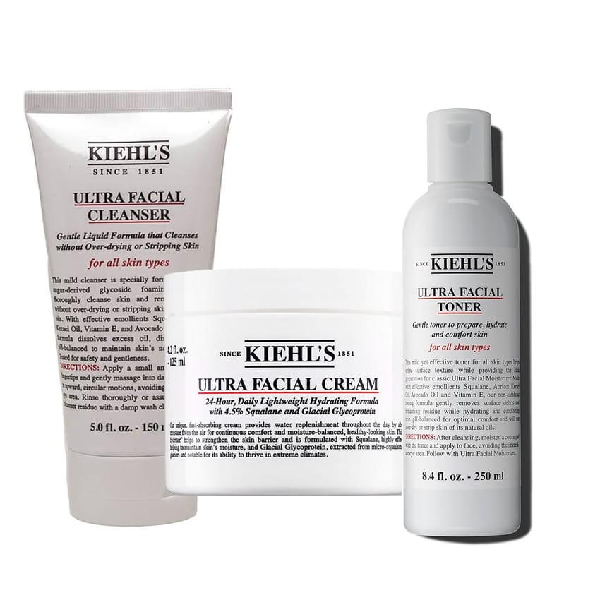 Kiehl's Ultra Facial Power of 3 Gift Set Kiehls 150ml, 250ml, 125ml product thumbnail 2