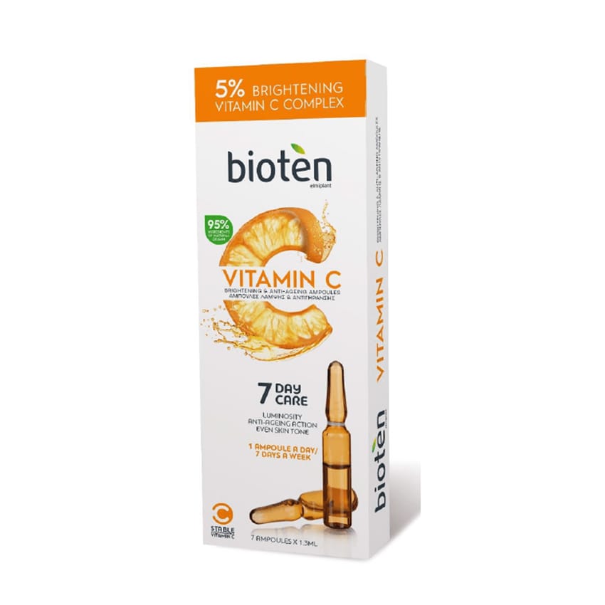 Bioten Vitamin C Brightening & Anti-ageing Αmpoules 7x1.5ml | skin-treatment | collagen | face-tonic | face-moisture