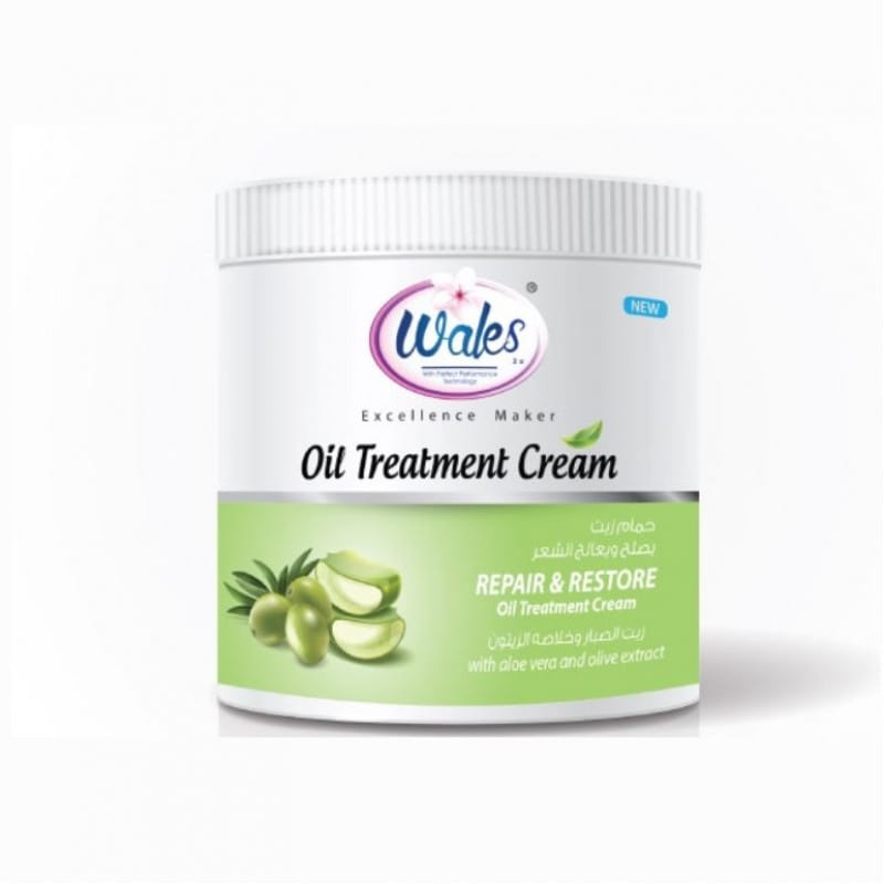 حمام زيت معالج ويلز بالصبار وخلاصة الزيتون ١٠٠٠مل | hair-mask