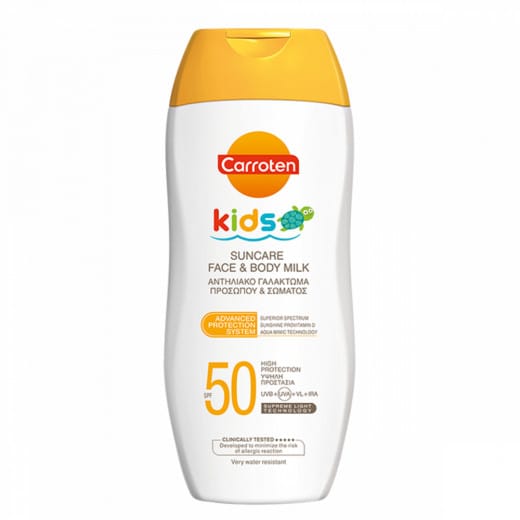 كاروتين كيدز كير صن كير حليب للوجه والجسم ، 200 مل ، عامل حم | sun-care | sun-block | kids | skin-care