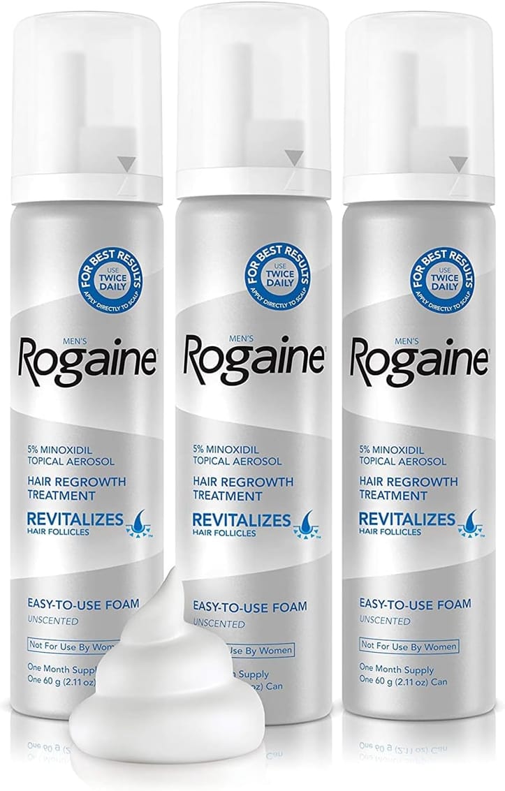 Rogaine Men 5 Minoxidil Topical Foam 3 Month Supply 3 Bottles product thumbnail 6