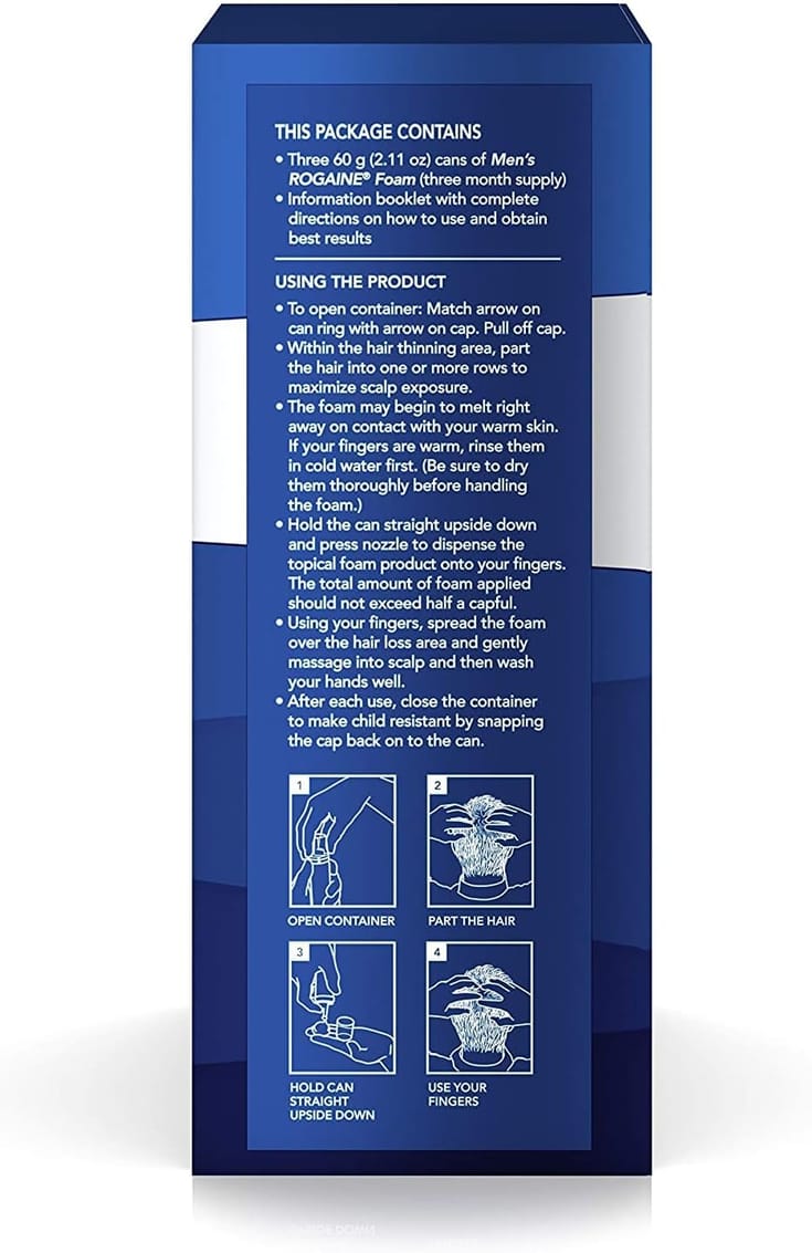 Rogaine Men 5 Minoxidil Topical Foam 3 Month Supply 3 Bottles product thumbnail 5