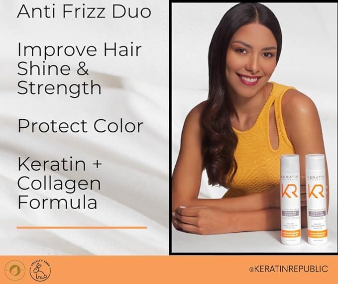 Keratin Republic – Hydrating Shampoo Collagen Sulfate Free Pro Silk Treatment 300ml product thumbnail 5