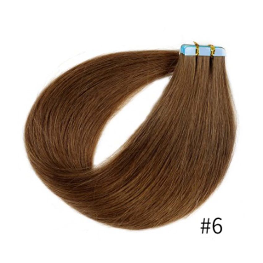 شعر هير تيب هير توك اكستنشن طبيعي لون 6 بني فاتح 100غرام 40 | specialoffer | hair-extensions