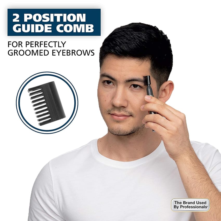 Wahl Micro Groomsman Battery Personal Trimmer & Detailer for Hygienic Grooming with Rinseable, Interchangeable Heads for Eyebrows, Neckline, Nose, Ears, & Other Detailing product thumbnail 7
