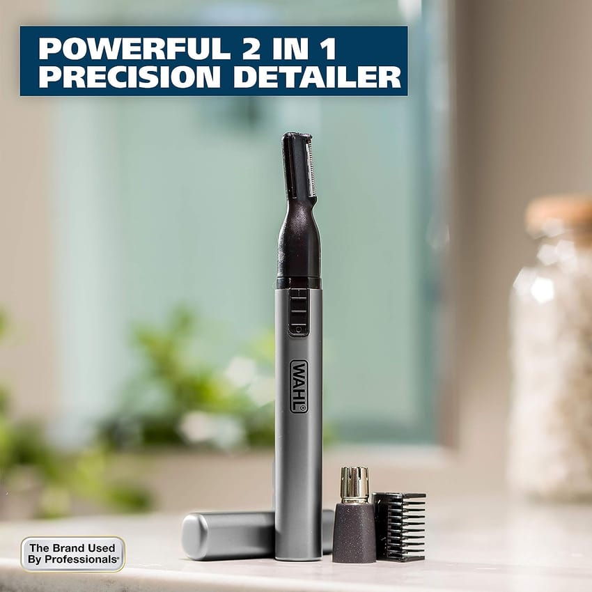 Wahl Micro Groomsman Battery Personal Trimmer & Detailer for Hygienic Grooming with Rinseable, Interchangeable Heads for Eyebrows, Neckline, Nose, Ears, & Other Detailing product thumbnail 4