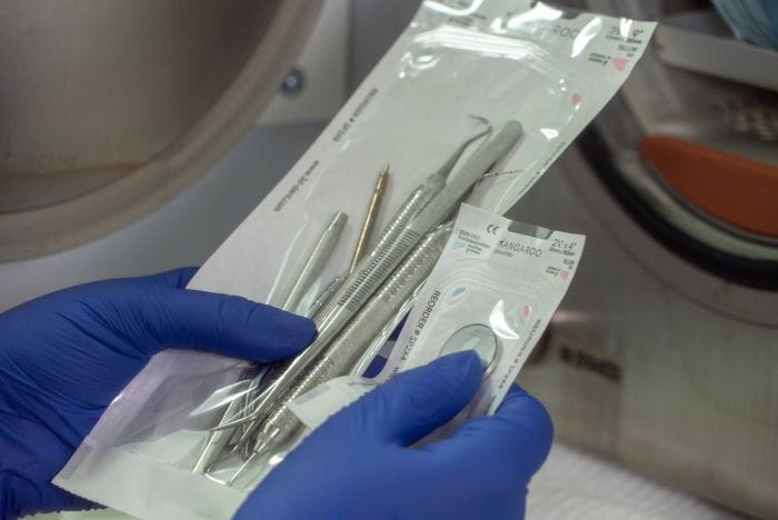 SurgiMac 5.7cm x 10.2cm Self Sterilization Pouches for Dental Offices, Autoclave Sterilizer Bags Pouch for Dentist Tools, 200 Pouches Per Box, 1 Box of Paper Blue Film product thumbnail 2