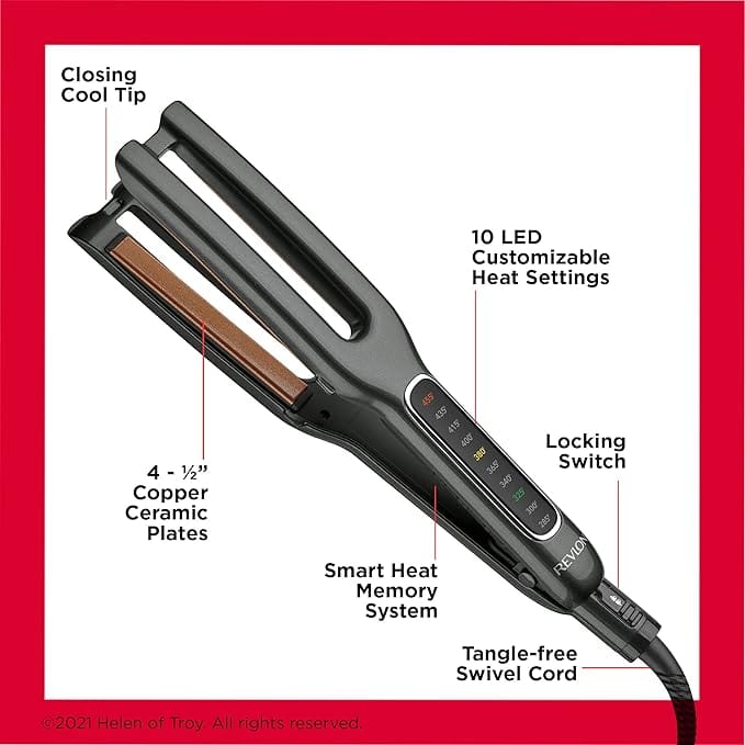 Revlon Double Straight Copper Ceramic Dual Plate Hair Straightener | Faster Styling and Reduced Damage product thumbnail 3