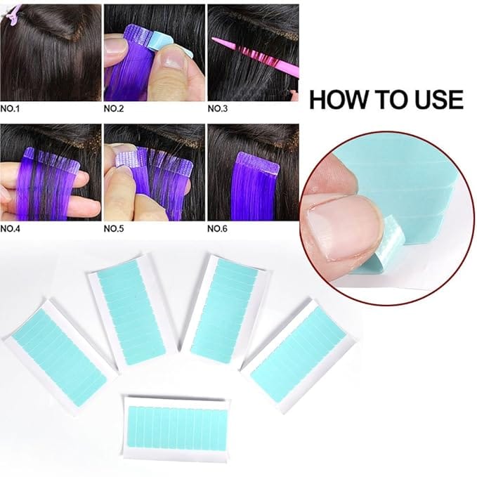 Double Sided Hair Extension Tape For Hair Weft Replacement 60pieces product thumbnail 3