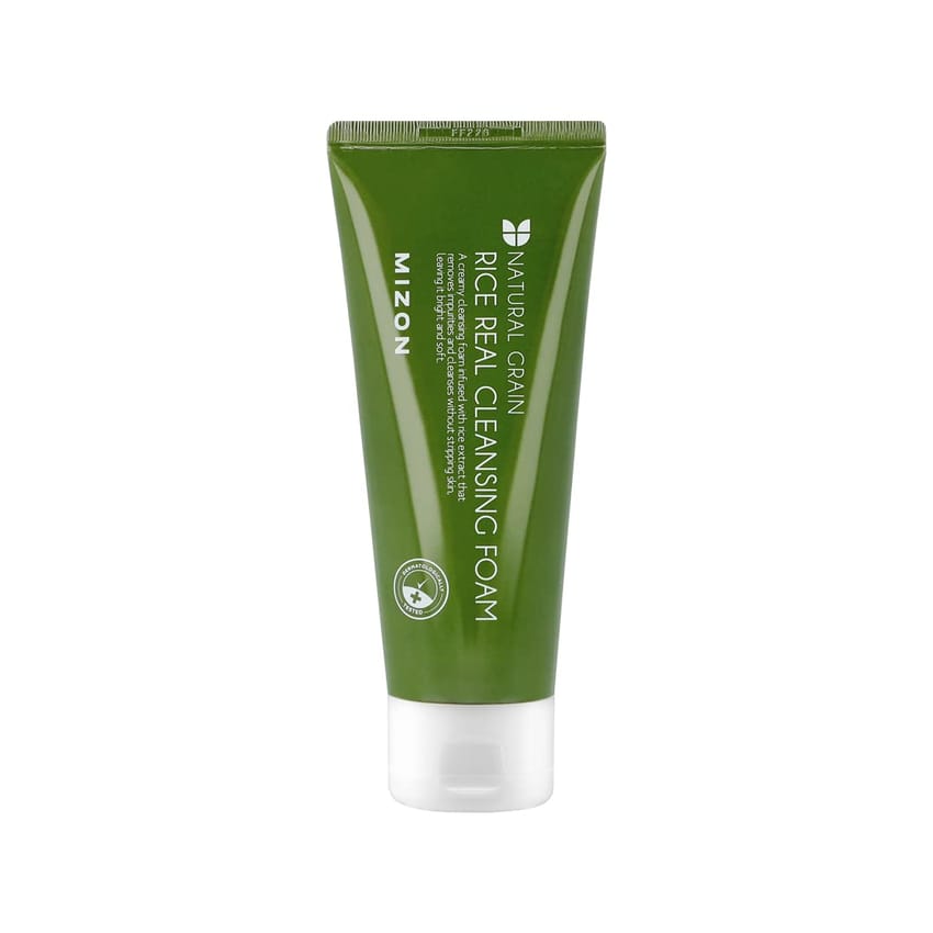 MIZON Rice Real Cleansing Foam, Cleansing Foam, Remove Dead Skin, Hydrating, Soothing, Moisturizing, Tone Correction, Korean Skincare (150ml 5.07 fl oz)