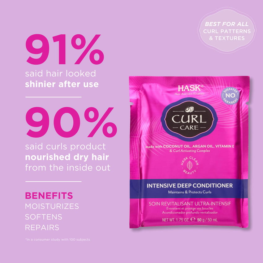 هاسك ماسك ترطيب عميق للشعر الكيرلي كونديشنر 50غم | shampoo-and-conditioner | hair-mask | hair-treatment | hask | hair-care | d5%
