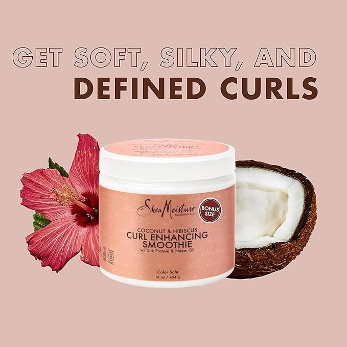 Shea Moisture Curly Hair Products, Coconut & Hibiscus Curl Enhancing Smoothie with Shea Butter 454g product thumbnail 7