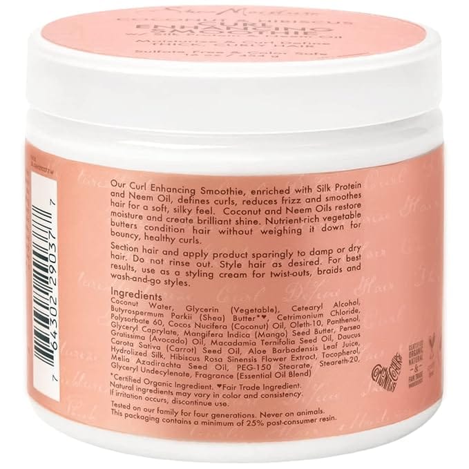 Shea Moisture Curly Hair Products, Coconut & Hibiscus Curl Enhancing Smoothie with Shea Butter 454g product thumbnail 2