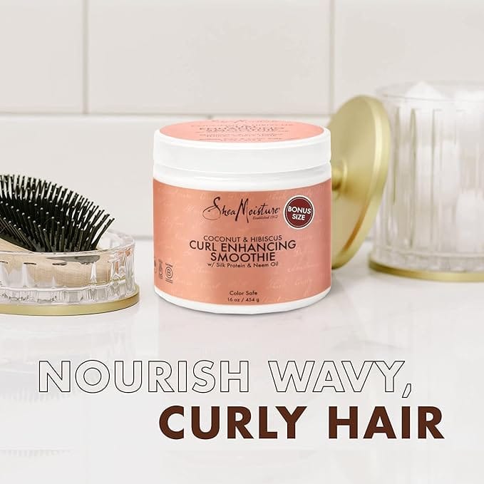 Shea Moisture Curly Hair Products, Coconut & Hibiscus Curl Enhancing Smoothie with Shea Butter 454g product thumbnail 3