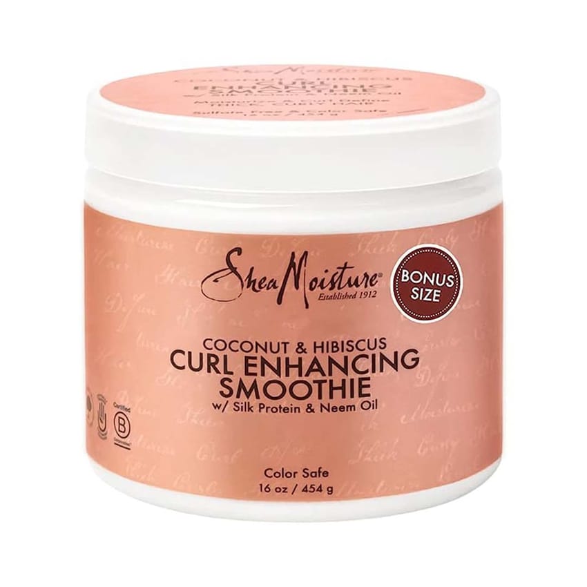 Shea Moisture Curly Hair Products, Coconut & Hibiscus Curl Enhancing Smoothie with Shea Butter 454g