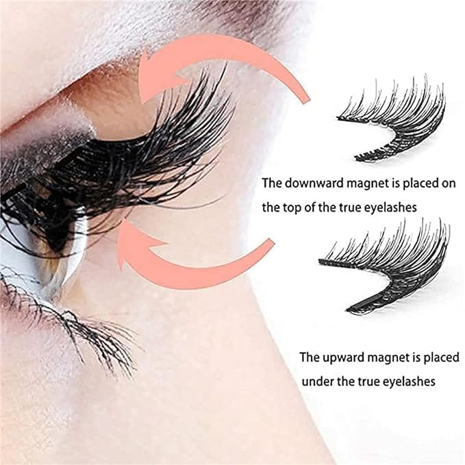 8D Quantum Magnetic Eyelash Partner Set, 8D Quantum Magnetic Eyelashes with Soft Magnet Technology, Reusable Magnetic Eyelashes Partner Set No Glue with Eyelashes Clip (KS01-4) product thumbnail 4