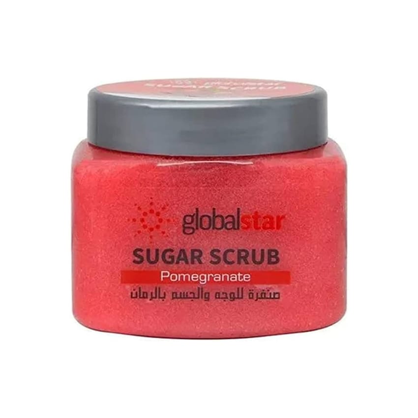 جلوبال ستار مقشر سكرب سكر الرمان 300 جرام، أحمر | scrub | body-care