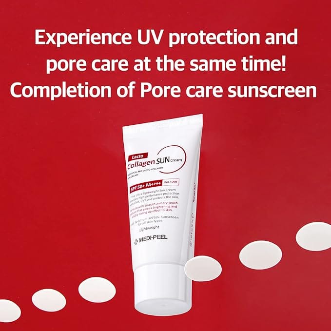 MEDI PEEL Red Lacto Collagen Sun Cream Sunscreen Cream SPF50 / PA 50ml Non-Greasy Korean Sunscreen for Daily Use UVA  UVB Protection, Light and refreshing formula without stickiness product thumbnail 4