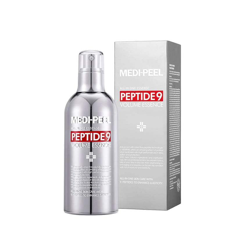 MEDI PEEL Peptide 9 Volume All in one Essence 3.38 fl.oz. / 100ml | Anti Wrinkles Collagen Formula, Bubble Essence, Instant Hydration | Korean Skincare