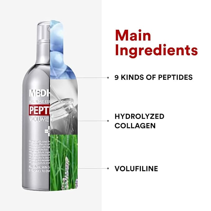 MEDI PEEL Peptide 9 Volume All in one Essence 3.38 fl.oz. / 100ml | Anti Wrinkles Collagen Formula, Bubble Essence, Instant Hydration | Korean Skincare product thumbnail 4