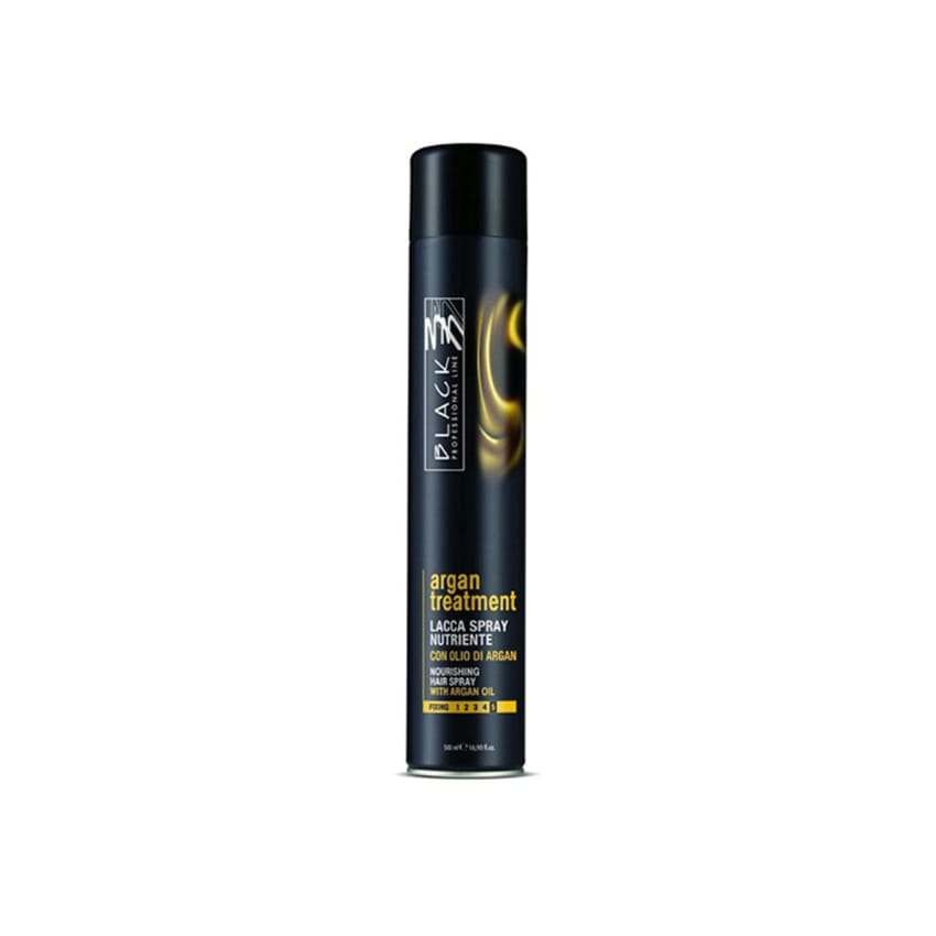 Black PL Argan Treatment Nourishing Hair Spray With Argan Oi | hair-spray | hair-care | black | argan