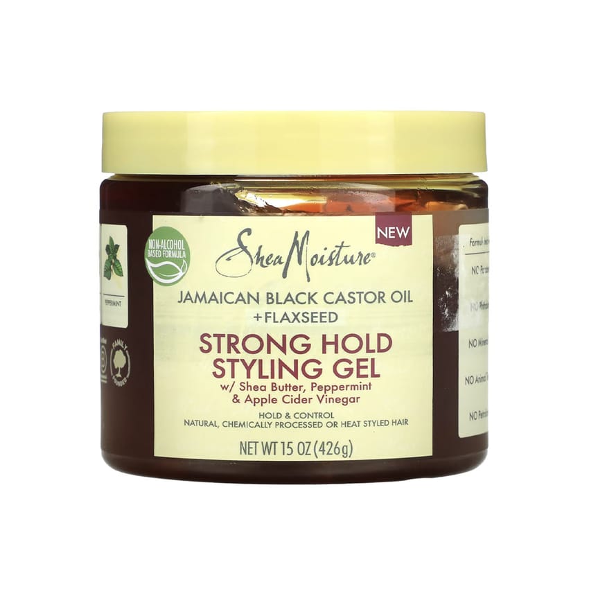 Shea Moisture, Strong Hold Styling Gel, Shea Butter, Peppermint & Apple Cider Vinegar, 15 oz (426 g)