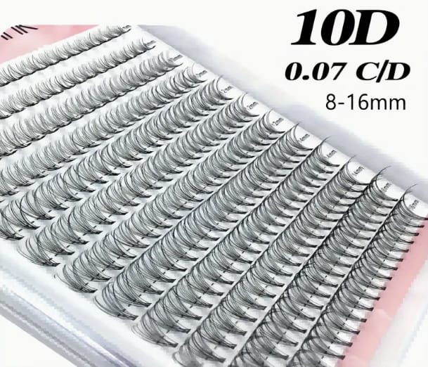 Lash Cluster 10D, Large 12 Row Set, 8-16mm Single Cluster Eyelashes , Light And Soft, For Natural Makeup Look product thumbnail 4