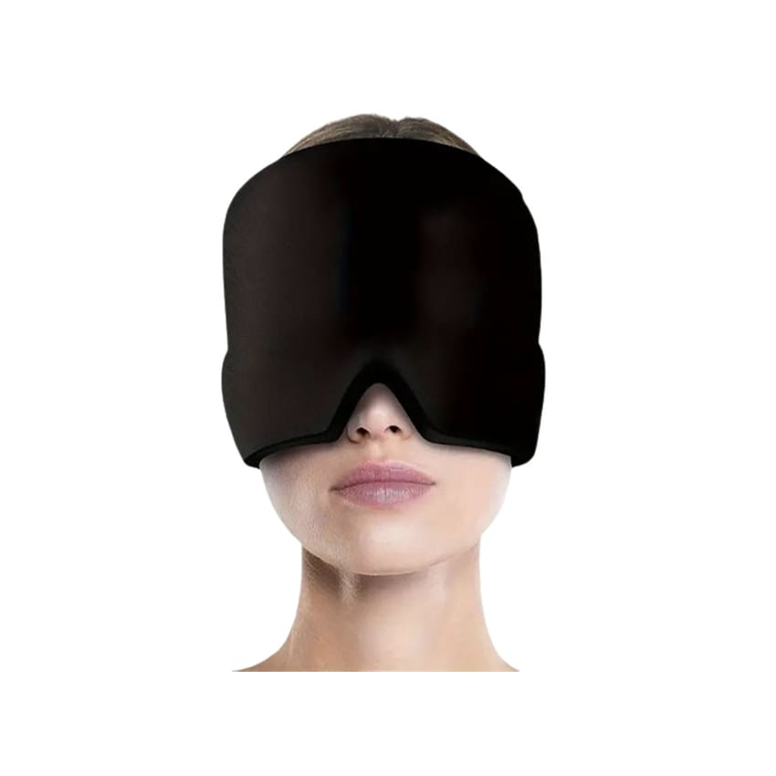 Migraine Relief Cap, Soothing Headache Ice Pack Mask Products, Cooling Gel Hat, Face Cold Compress Head Wrap for Tension, Stress & Hangover
