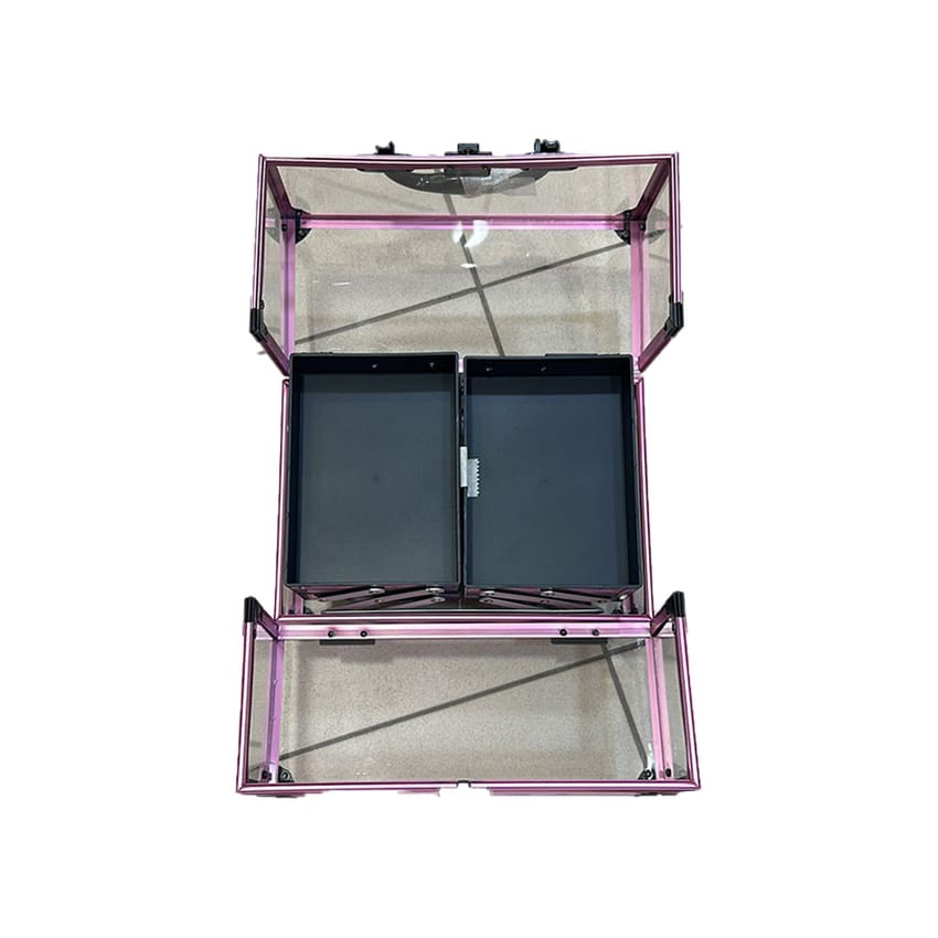 حقيبة شنطة مكياج عصرية من الألومنيوم والأكريليك صندوق مكياج | tools | makeup | bag | makeup-bag حقيبة شنطة مكياج عصرية من الألومنيوم والأكريليك صندوق مكياج | tools | makeup | bag | makeup-bag