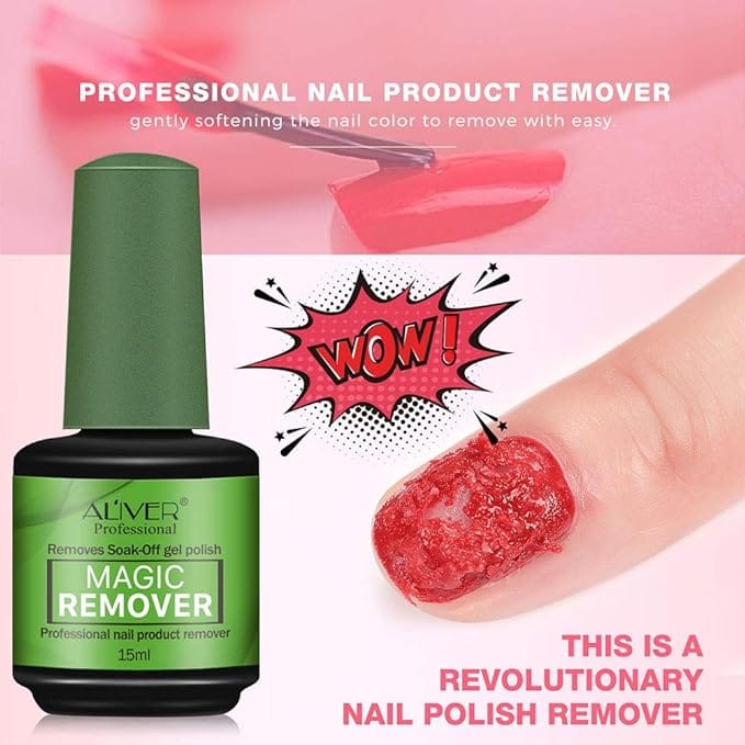Gel Nail Polish Remover 1pcs Magic Remover Gel Nail Polish, Quickly Soak Off Nail Gel Polish Remover 15ml product thumbnail 3