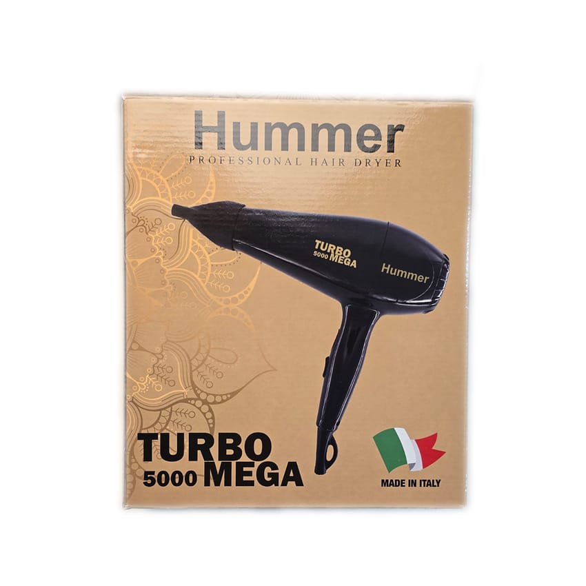 Hummer Italy Hair Dryer Turbo Mega 5000 Power 2700w Professional Salon Adjustable Wind Flow and Heat Smooth Handle Light Weight product thumbnail 2