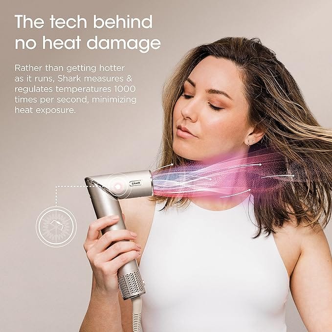 Shark Ninja HD430 FlexStyle Air Styling & Drying System, Powerful Hair Dryer Brush & Multi-Styler with Auto-Wrap Curlers, Paddle Brush, Oval Brush, Concentrator Attachment, Stone product thumbnail 3