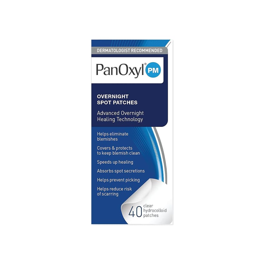 PanOxyl, PM, Overnight Spot Patches, 40 Clear Hydrocolloid Patches