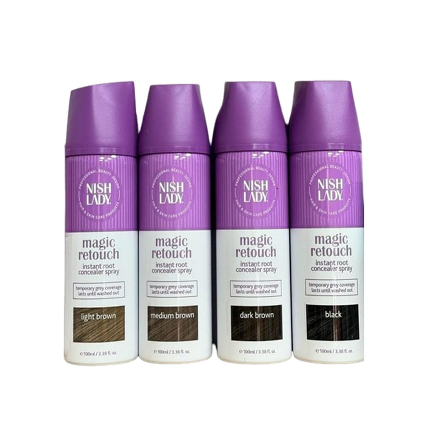 نيش ليدي ماجيك ريتاتش خافي عيوب الجذور الشعر للشيب والفرغات | tools | hair-color | hair-spray | hair-tools | concealer | grey-root-concealer