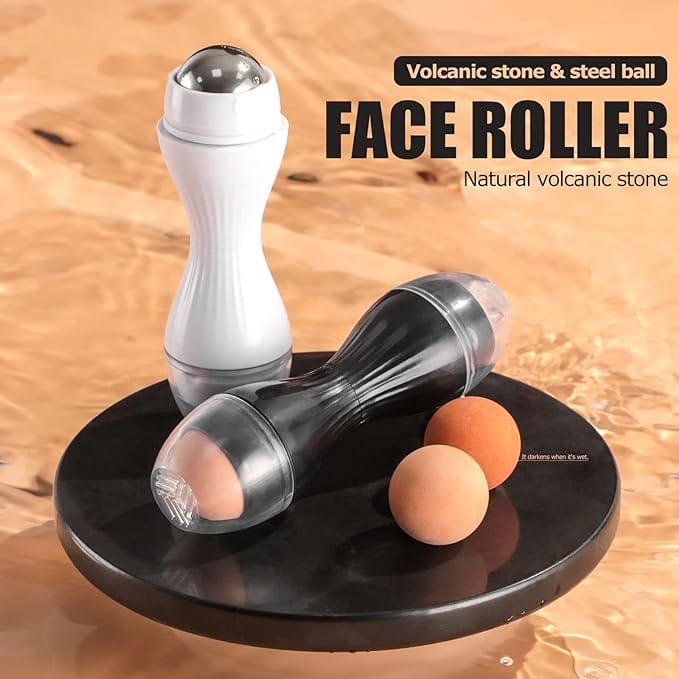 Oil Absorbing Volcanic Roller, Portable Reusable Oil-Resistant Face Roller, Oil Control Natural Stone Facial Tool, Suitable for Traveling at Home or Going Conduct for Skin Massage product thumbnail 6