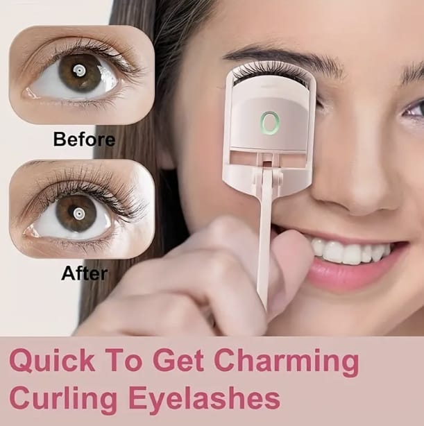 Electric Eyelash Curler, Heated Lash Curling Tool, Long-Lasting Curl, Quick Preheat 10 Seconds, 2 Adjustable Temperature Settings, Portable For Travel & On-the-Go Makeup Heated Eyelash Curler product thumbnail 3