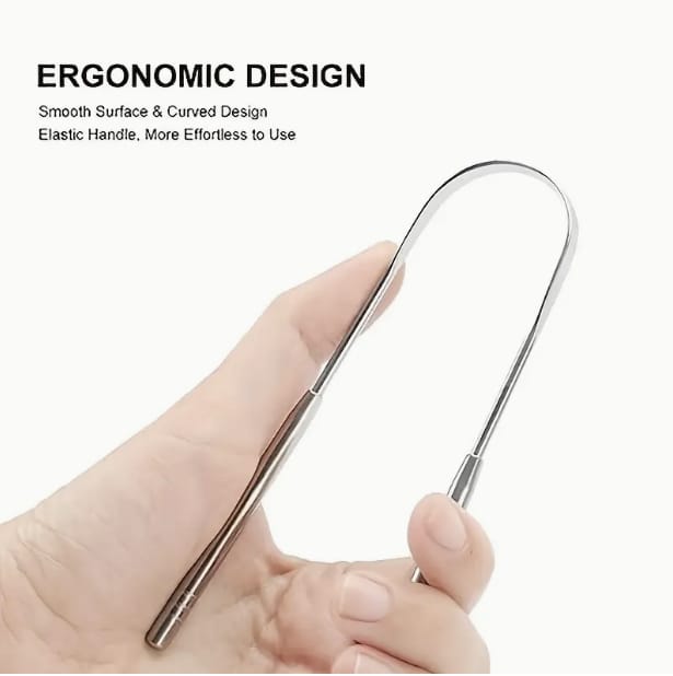 Stainless Steel Tongue Cleaner Set Metal Tongue Scrapers for Adults and Children Ergonomic Design for Oral Hygiene and Fresh Breath Dental Care Kit 3 Piece product thumbnail 2