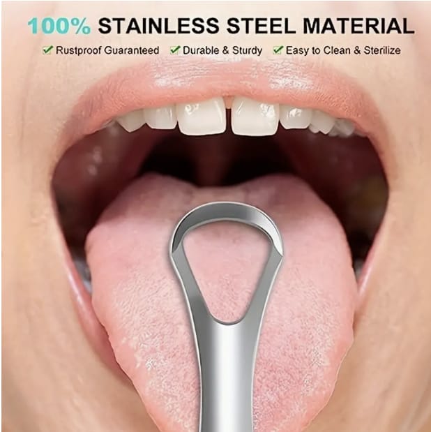 Stainless Steel Tongue Cleaner Set Metal Tongue Scrapers for Adults and Children Ergonomic Design for Oral Hygiene and Fresh Breath Dental Care Kit 3 Piece product thumbnail 4