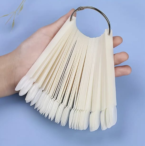 50Pcs Nail Display Tips Clear Nail Swatches Tips For Display Nail Samples Gel Polish Palette Color Chart Manicure Practicing Tools product thumbnail 2