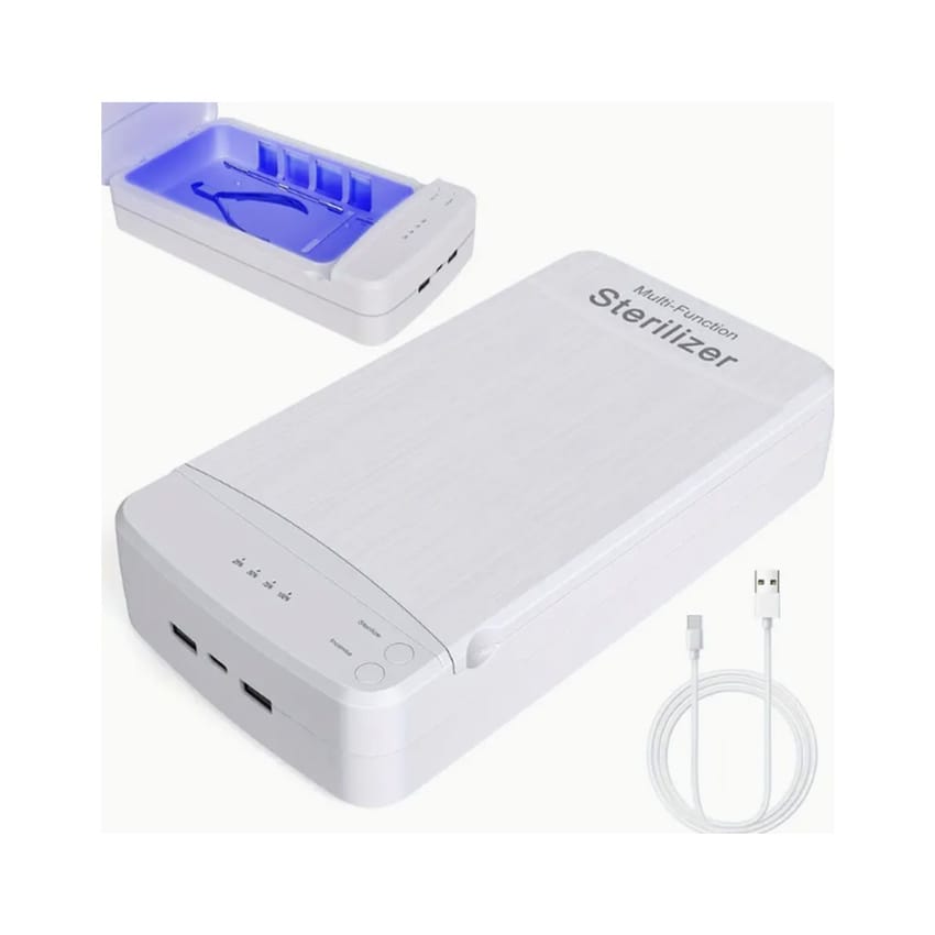 Portable Nail Tool Sterilizer with Blue Light USB - Perfect for Home Manicure & Salon Supplies!