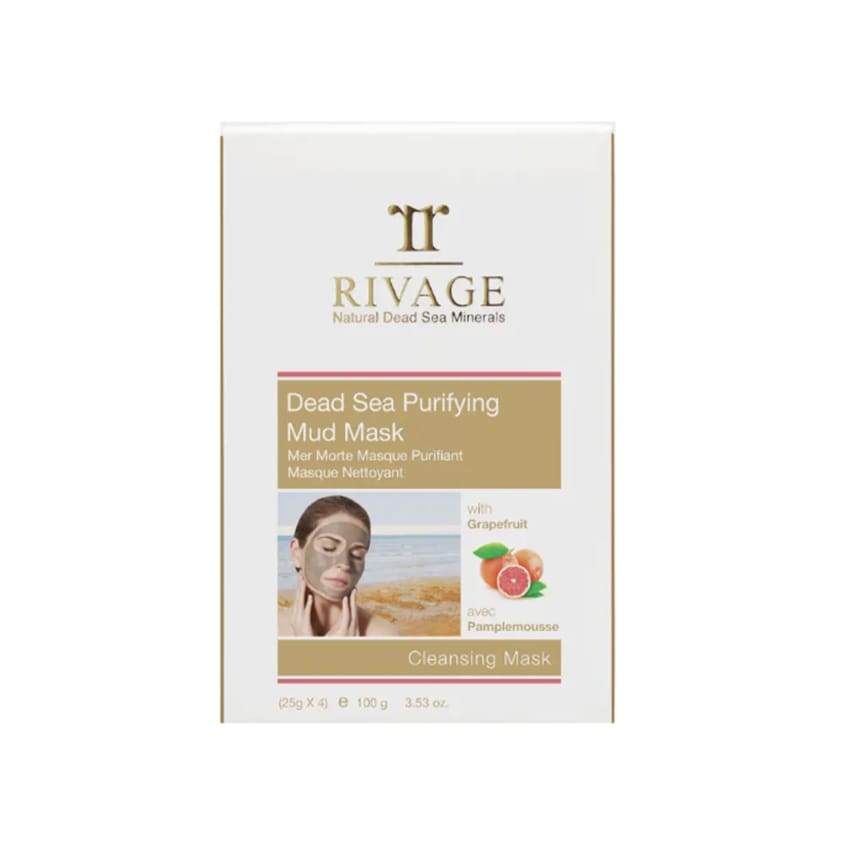 ريفاج البحر الميت قناع الطين المقشر بالجريب فروت 25 جم × 4 | skin-treatment | dead-sea | skin-care | rivage