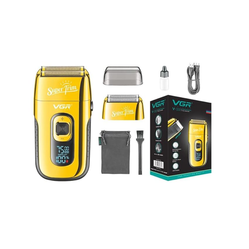VGR V-332 ماكينة حلاقة فاخرة لاسلكية قابلة لإعادة الشحن للرج | electronics | men | shavers | vgr | shaving