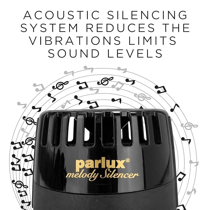 Parlux Melody Silencer. Noise Reduction Hairdryer Silencing Attachment for Parlux Hairdryers Limiting Noise Levels. Easy to Use, Lightweight Hair Dryer Attachments for Salon & Home Use. (Blac product thumbnail 6